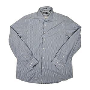 Denim & Flower Ricky Singh Shirt Mens XL Blue Geometric Button Up Casual